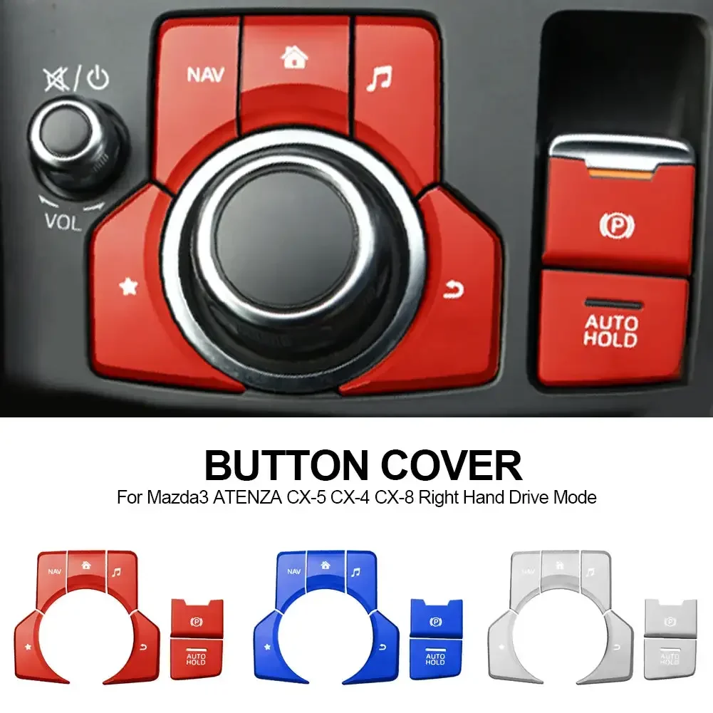 For Mazda3 ATENZA CX-5 CX-4 CX-8 Right Hand Drive Aluminum Electronic Parking Brake Automatic Parking Button Cover