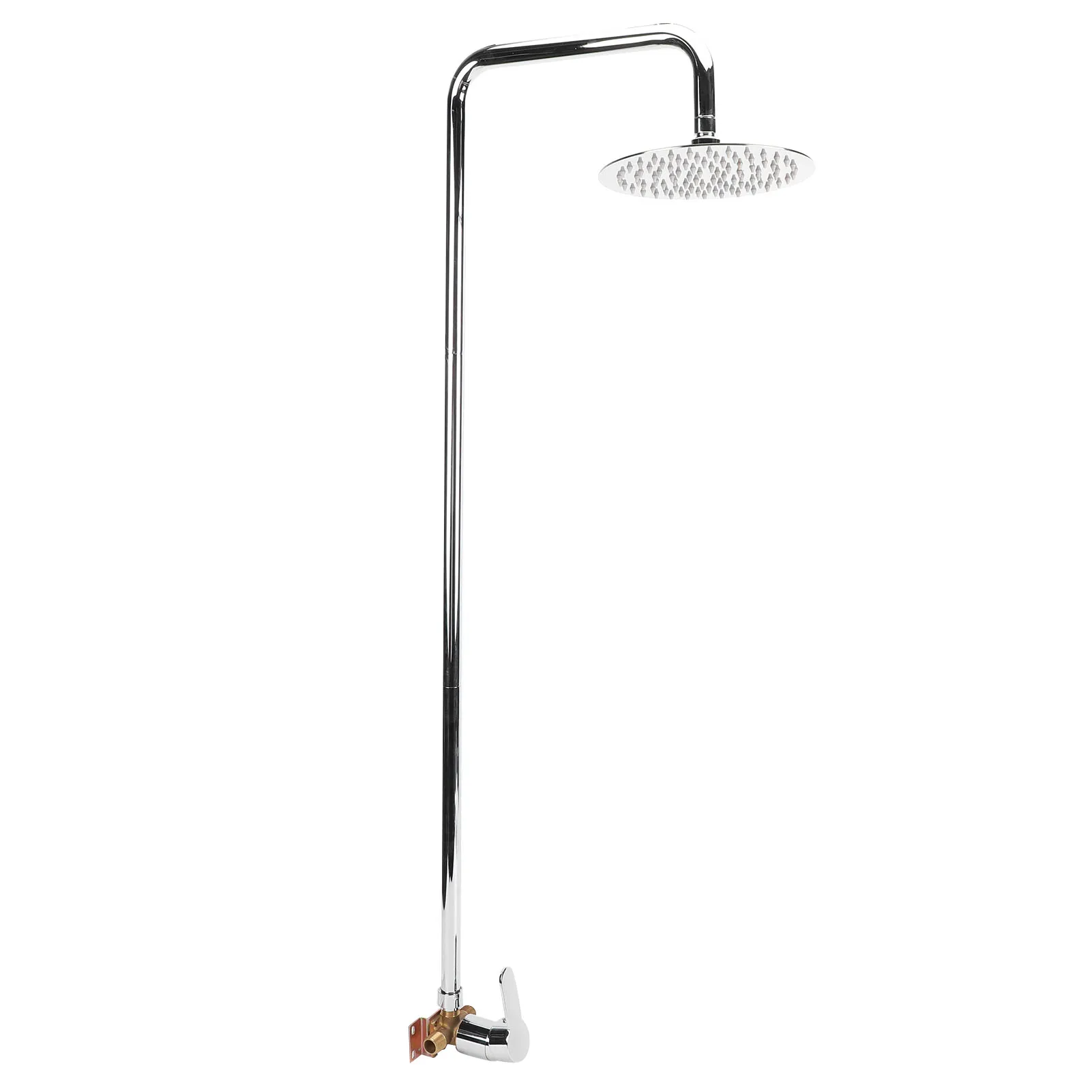 Outdoor Shower Kit Stainless Steel Rainfall Shower Head Electroplated Outdoor Shower Fixture for Swimming Pool