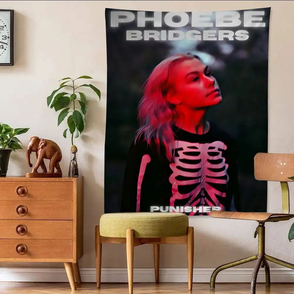 Phoebe Bridgers Music Album DIY Wall Tapestry Hanging Tarot Hippie Wall Rugs Dorm Home Decor