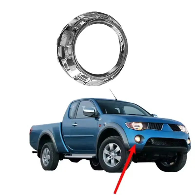 Leading-Car Front Fog Light Ring Cover Fog Lamp Decorative Frame For L200 Triton Strada 2006-2009