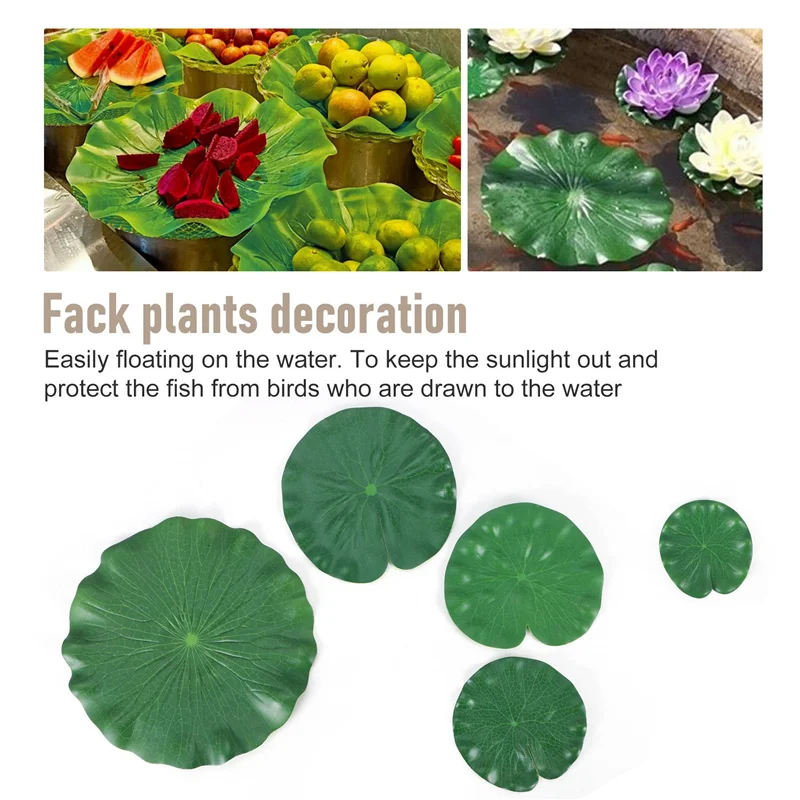 MAKE-10 個 5 種類人工フローティングフォーム蓮の葉ユリの葉人工葉池の装飾プール水族館の装飾