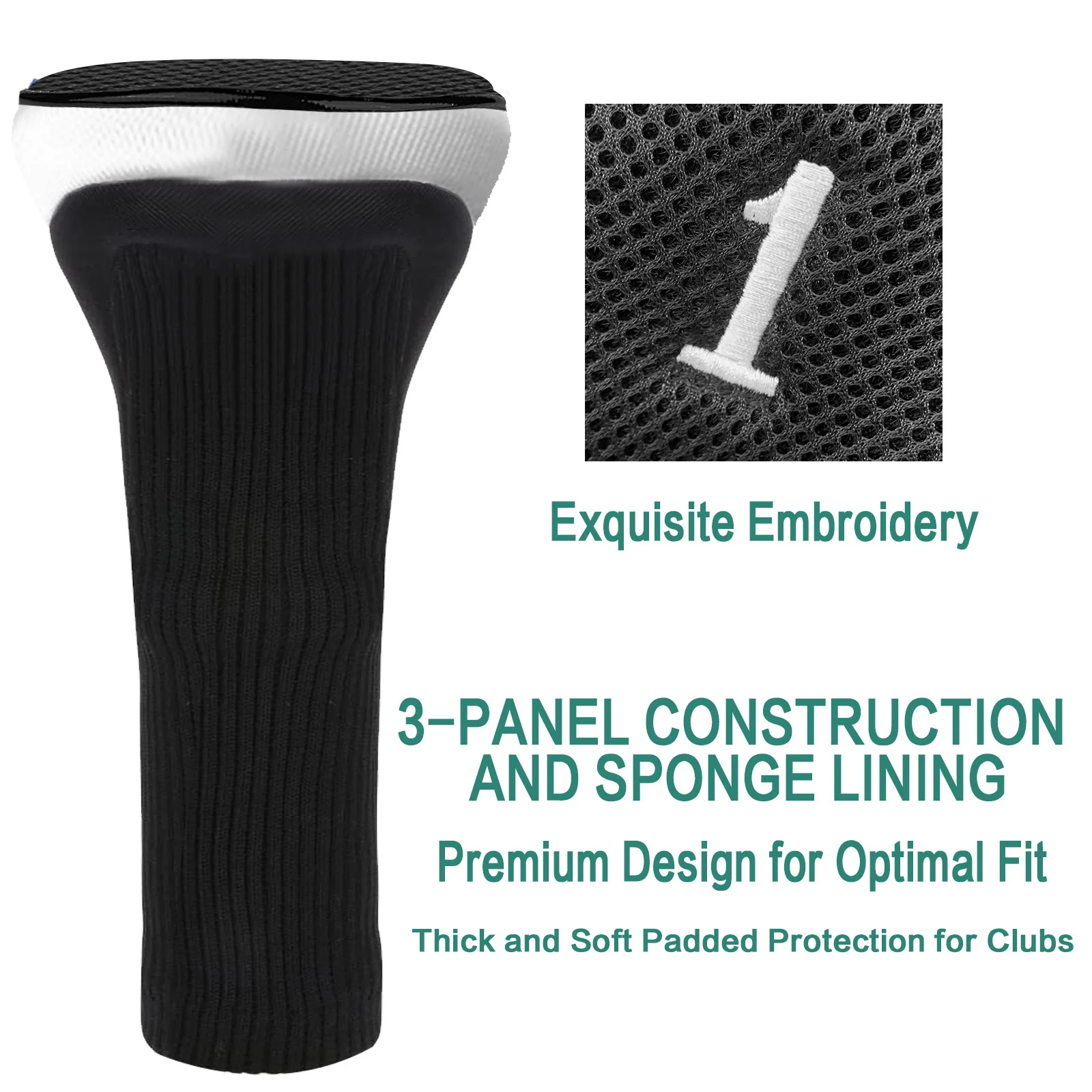 4 عبوات من أغطية رأس نادي الجولف لهجينة وودز - علامة أرقام قابلة للتبديل تناسب جميع الرجال والنساء الخشبية الهجينة 3 5 7 X
