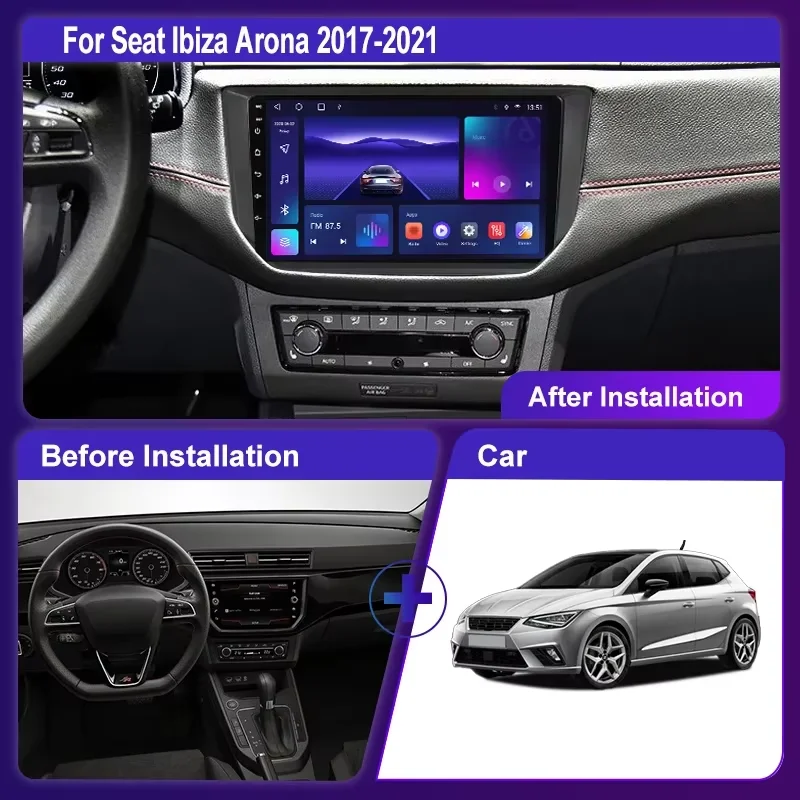 MAMSM 8 Core Car Radio For Seat Ibiza Arona 2017 2018 2019 2020 2021 Android 12 Car Multimedia Player Wireless Carplay Auto DSP
