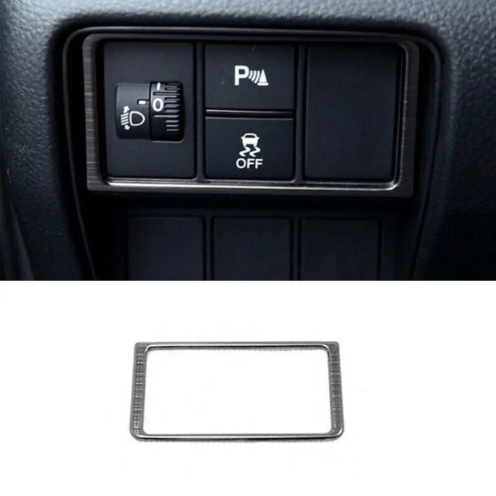 For Honda CRV CR-V 2017-2021 Black Titanium Function Control Button Decor Trim