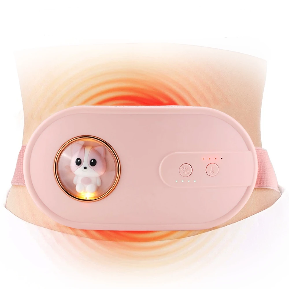 Heating Pad Warming Belt Electric Period Cramp Massager Abdominal Stomach Vibrating Thermal Menstrual Care Warm Palace Belt