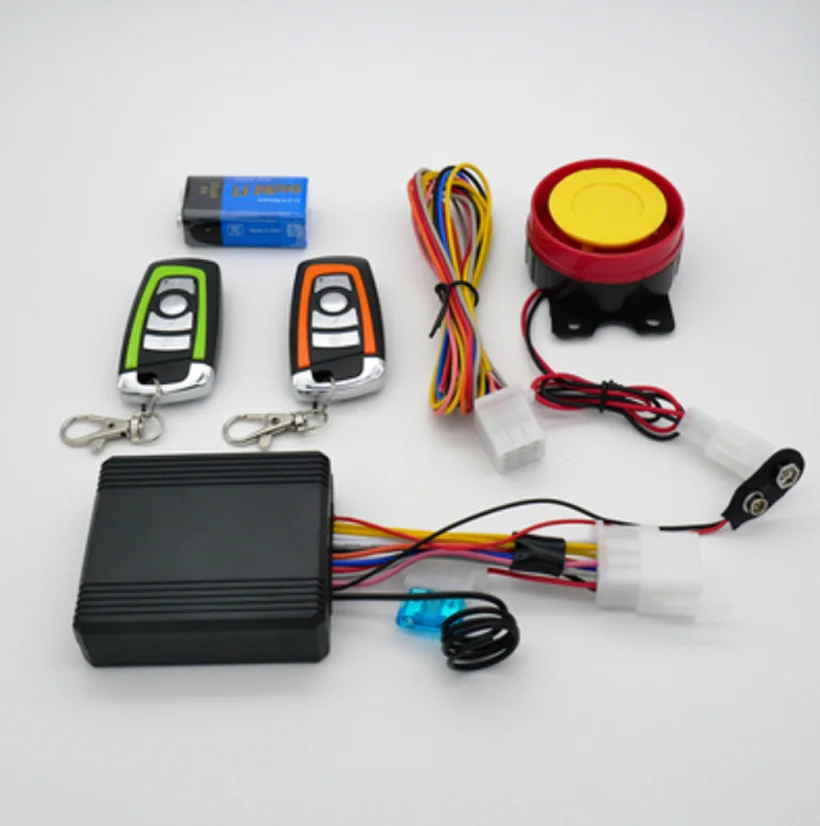 

Универсальная Противоугонная система сигнализации для мотоциклов, система сигнализации для мотоциклов, двухсторонний пульт дистанционного управления, брелок с запуском двигателя