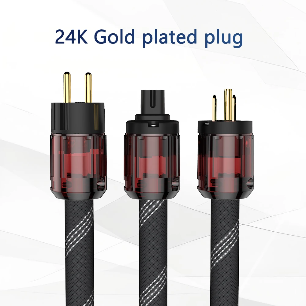 Nowy kabel zasilający P103 HI-End z czystej miedzi US Kabel zasilający audiofilski Wtyczka amerykańska z rysunkiem 8 Kabel zasilający IEC C7 IEC HIFI