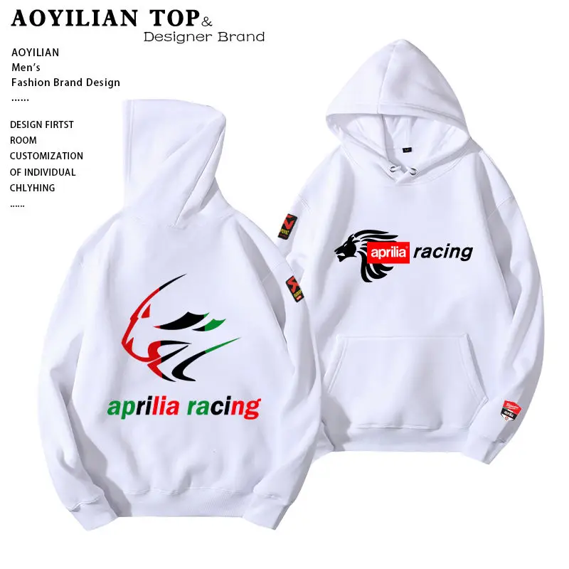 Heavy Locomotive Cultural Hooded Sweater Italy Motorcycle Print Top Autumn and Winter Men's and Women's Cycling Casual Sweater