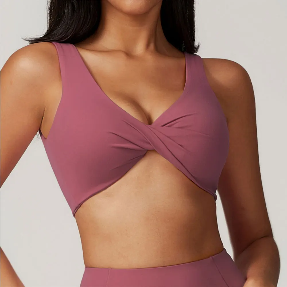 Soutien-gorge de Sport dos nu, Sexy, Anti-transpiration, respirant, Yoga, antichoc, haut court, haut de Fitness, Push Up, haut d'entraînement pour femmes