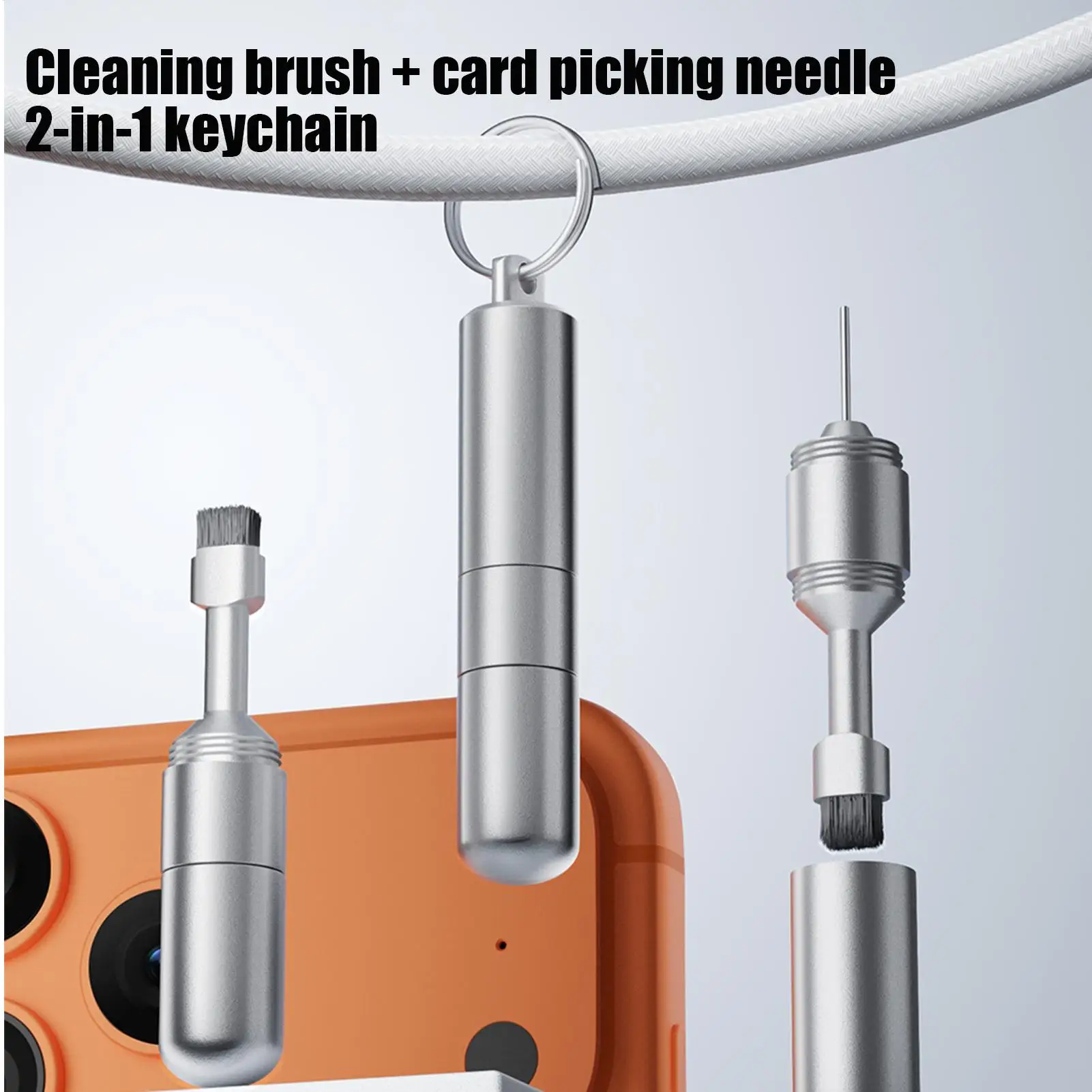 Card Removal Pin Phone Card Removal Pin Ejector Tool Cleaning Brush Anti-Loss Pendant For Replacement Repair Electronics