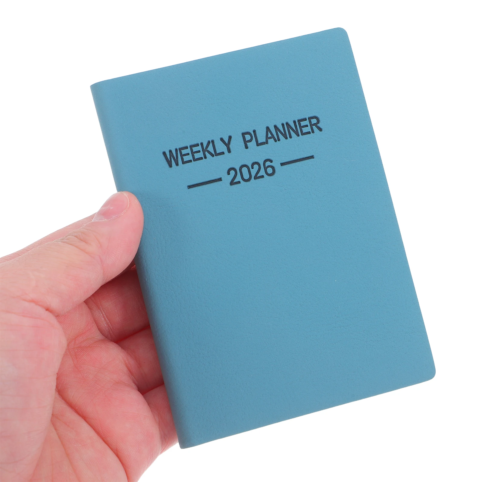 

2026 Compact Pocket Design Binding Thick Paper Monthly Weekly Planner Calendar Daily Notebook Blue Small