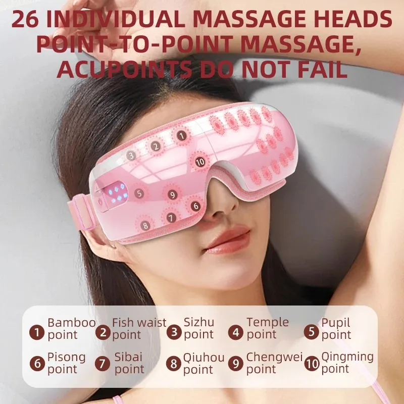 New Electric Eye Massager Vibration Hot Compress Air Bag Relief Fatigue Removal Dark Circle Sleep Eye Care Massage Instrument