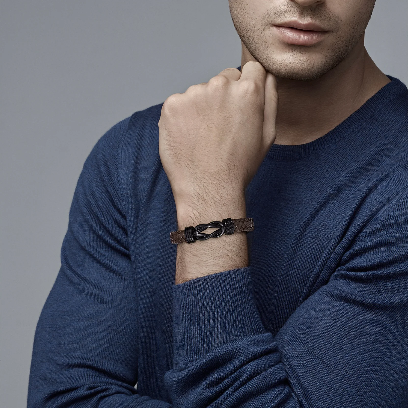 

Bracelet Male Vintage Design Ergonomic Comfort Men's Wrist Jewelry Punk Bracelet for Casual Formal Wear