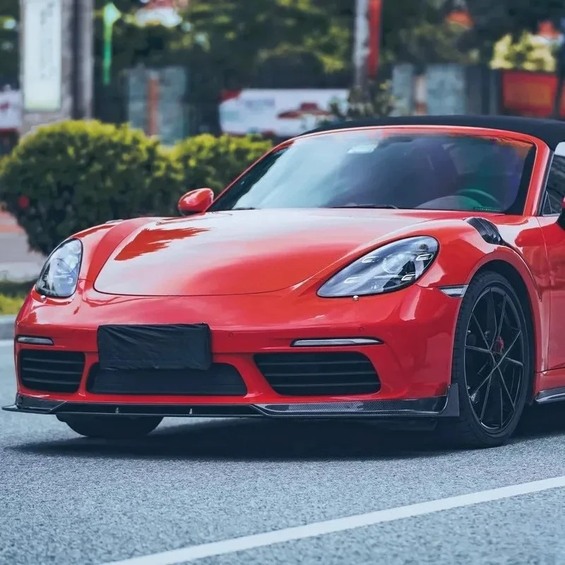 For 718 Facelift Hot Sell Carbon Fiber Body Kit for Boxster Cayman 718 Front Lip Rear Diffuser Side Skirts 2