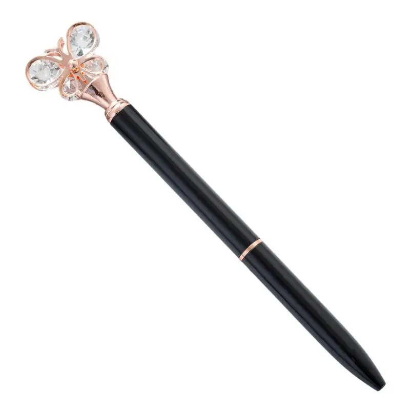 Ball Point Pens Black Ink Ball Point Pen Writing Pens 1.0mm Smooth Writing Medium Point Pens Retractable Pen Butterfly Shape