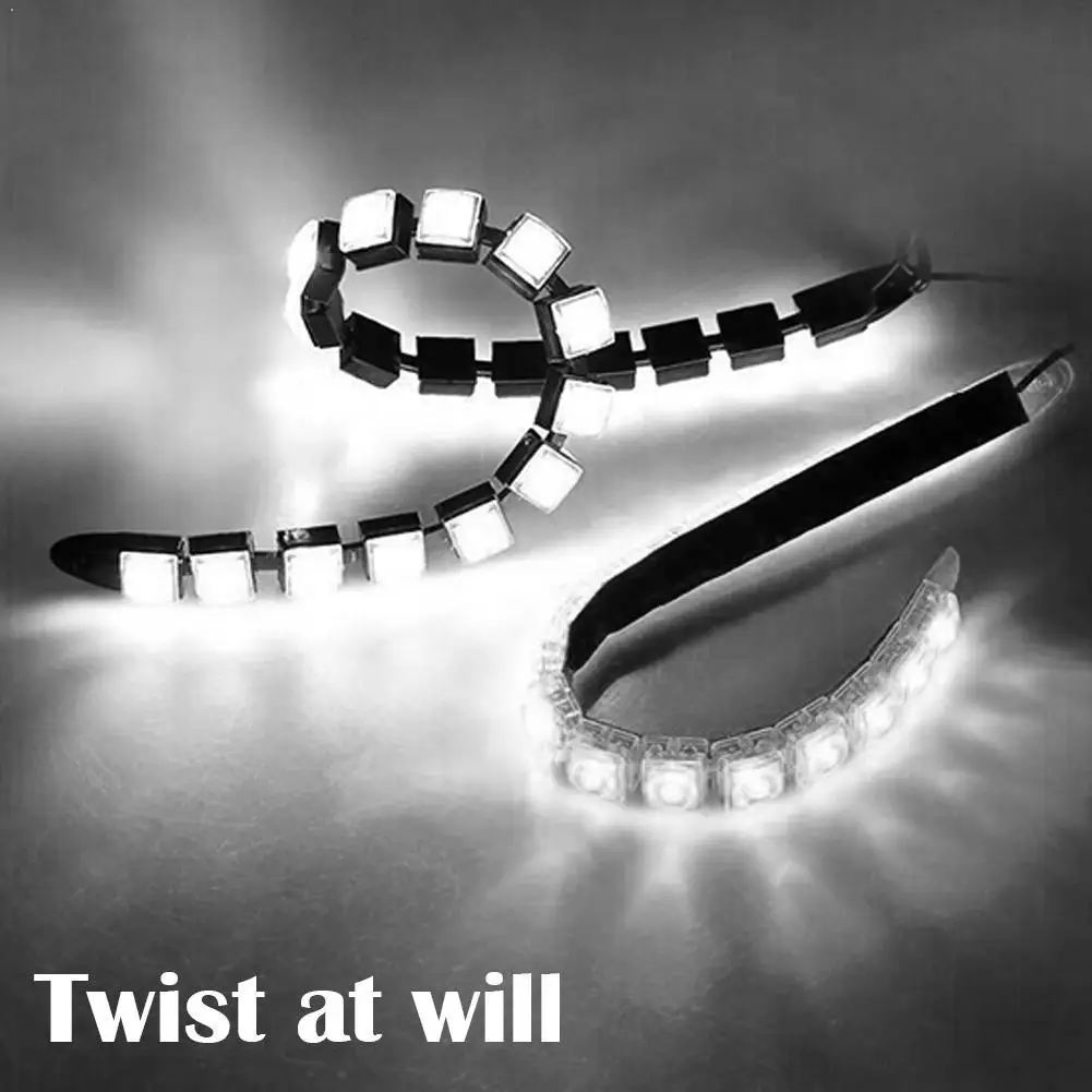 

9 LED Running Lights Car DayLight Driving Led Strip Rear Or Front Warning Light 6000-8000 K Brighter Auto Decorative