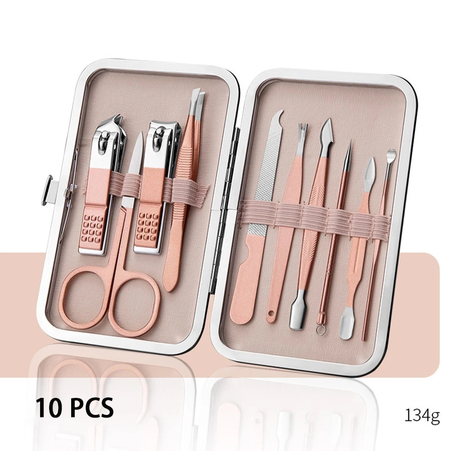 Hoge kwaliteit roestvrij staal 18-delige set schoonheid nagelreparatie inclusief voet- en wenkbrauwtrimmen adelaar neustang manicureset
