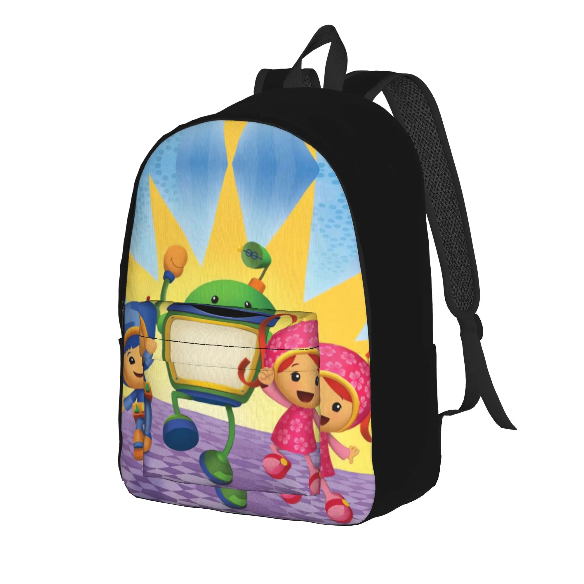 Sunshine Cast Team Umizoomi Backpack  Kawaii Backpacks Girl Daily Pattern High School Bags Colorful Rucksack