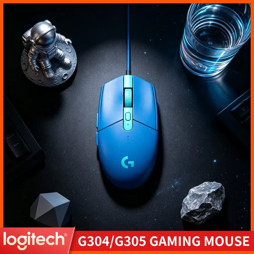 Mouse Gamer Sem Fio Logitech G304 LIGHTSPEED, Sensor HERO de 12000 DPI, Latência de 1Ms, Bateria de 250 Horas, Construção Durável para Gamers em Casa
