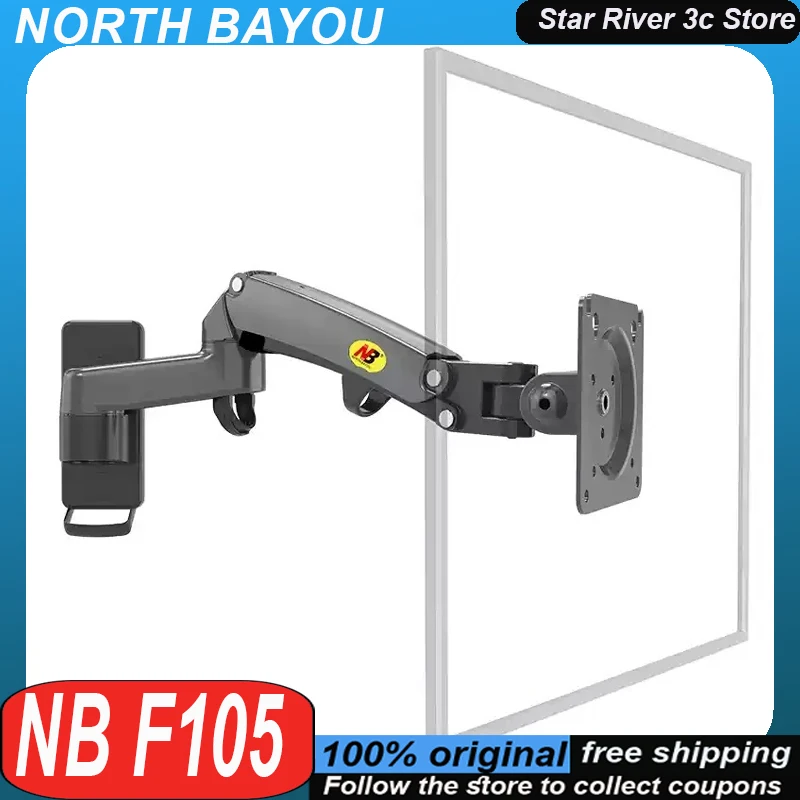 NB NORTH BAYOU F150 Monitor Stand Adjustable Rotating Robotic Arm Suitable For 17-35 Inch Screens Customized Pc Accessories