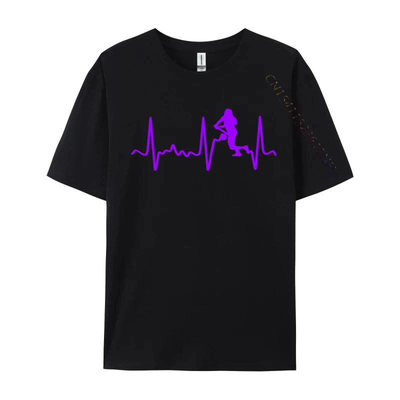 Purple Softball Slap Hitter Heartbeat Pumpkin Heartbeat Tops & Tees For Men Top T-Shirts Europe Clothing Shirt Prevailing