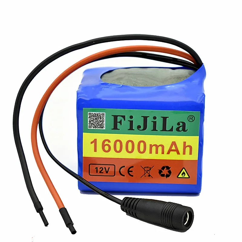 Akumulator 3s3p 12 V 16 Ah 18650 litowo-jonowy 16000 mAh DC 12,6 V Super akumulator o dużej pojemności z ładowarką BMS