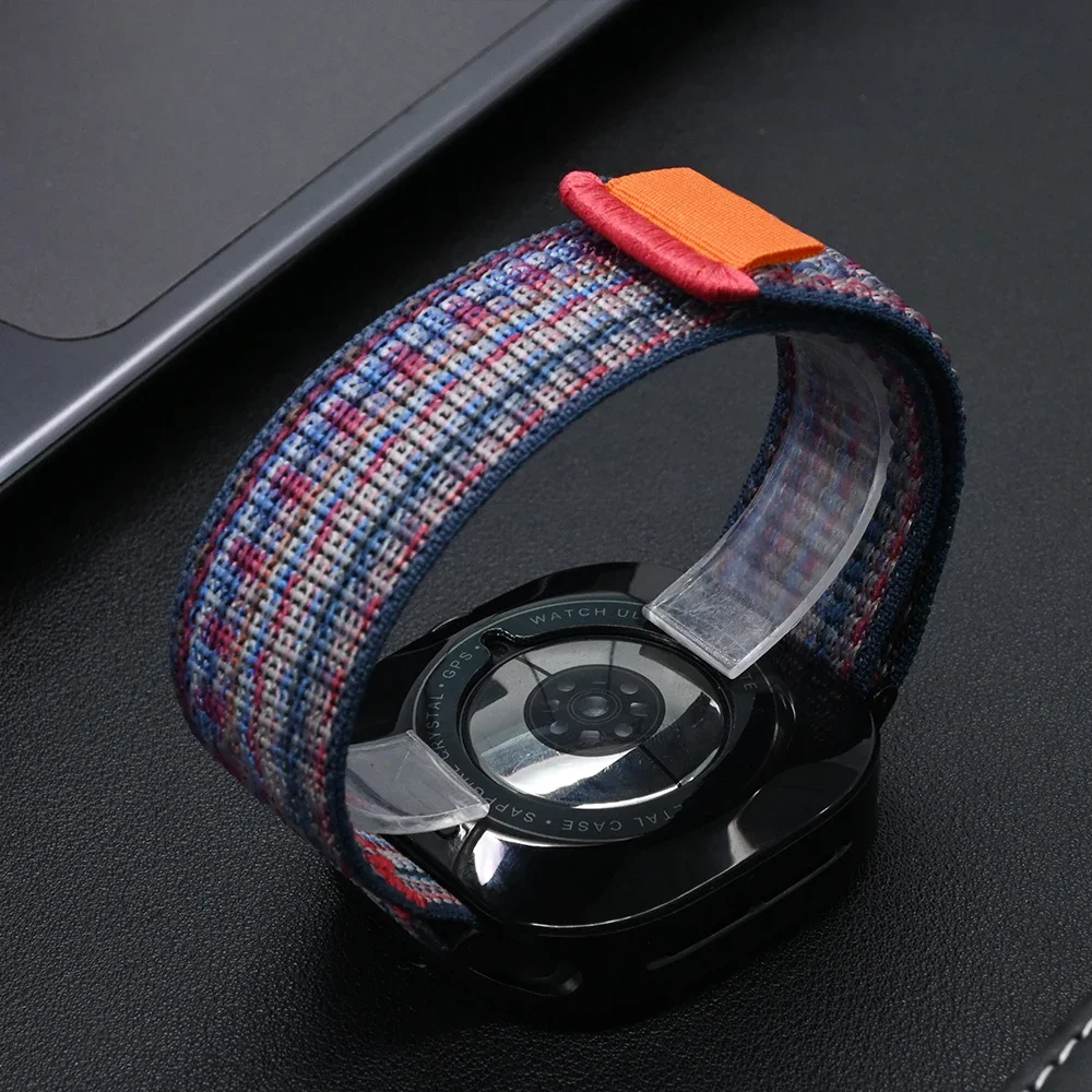 

Trail Loop Nylon Strap for Samsung Galaxy Band Ultra 47mm Sports Bracelet+Aluminum Case for Galaxy Ultra Watchband Accessories