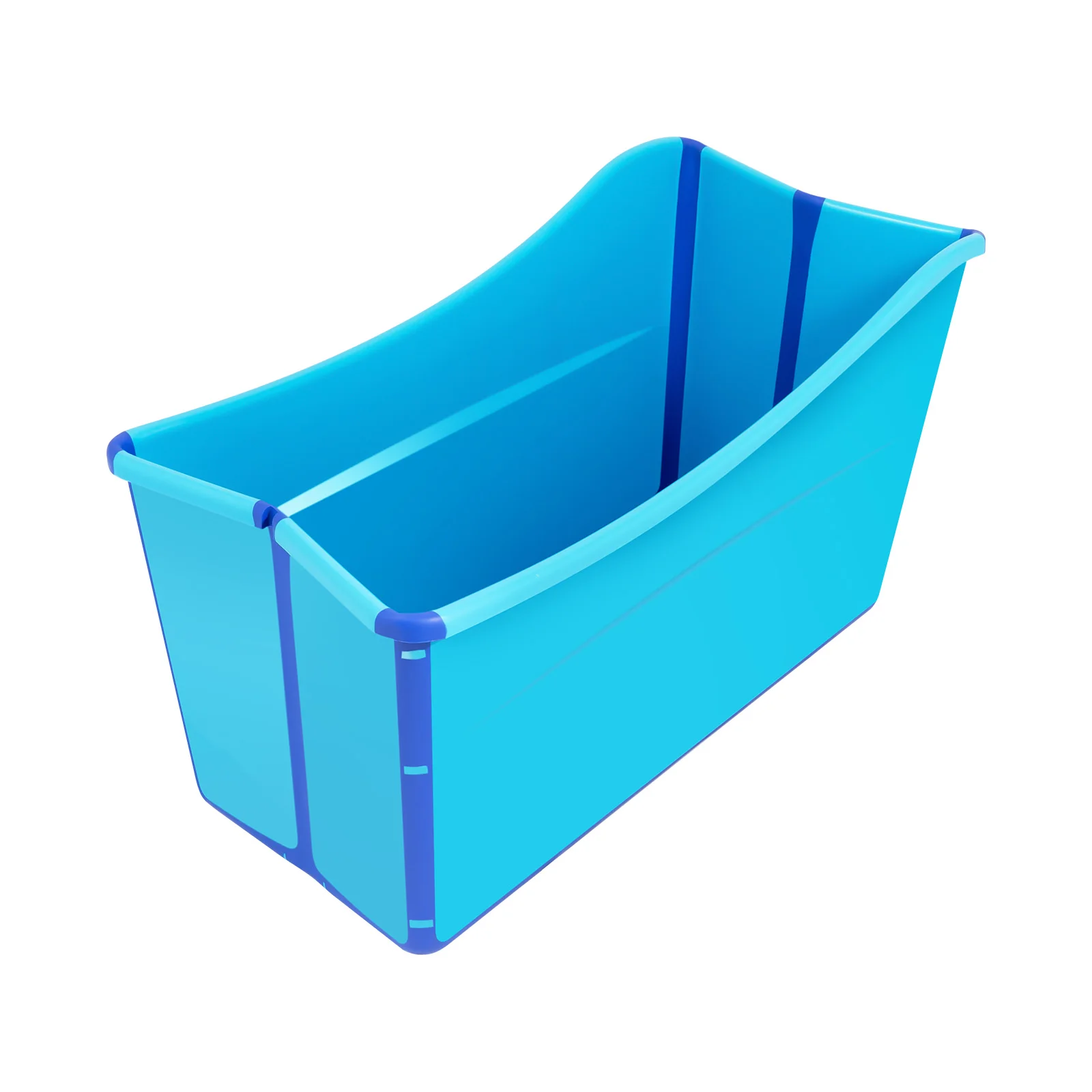 

Foldable Bathtub Adults Children Soaking Tub Portable Family SPA Bath Tub Soaking Barrel Blue
