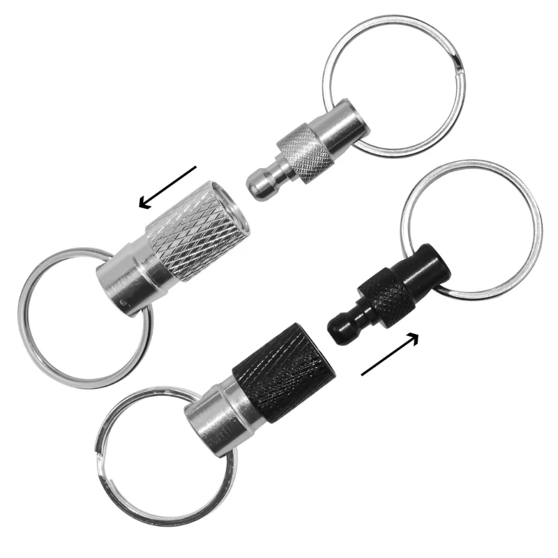 QUICK RELEASE Key เครื่องมือ Pull Apart พวงกุญแจโลหะพวงกุญแจที่ถอดออกได้อเนกประสงค์ Drop Ship