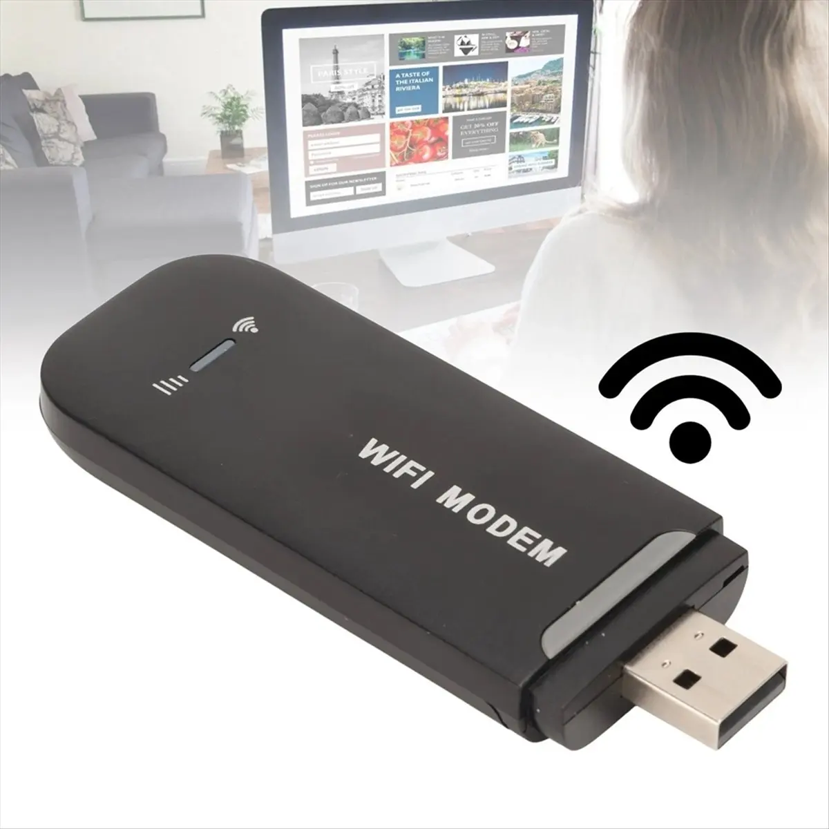 A85P 4G WiFi Router USB Plug and Play LTE Hotspot with Stable Connection for Up to 10 Users Easy Micro-SIM Card Insertion