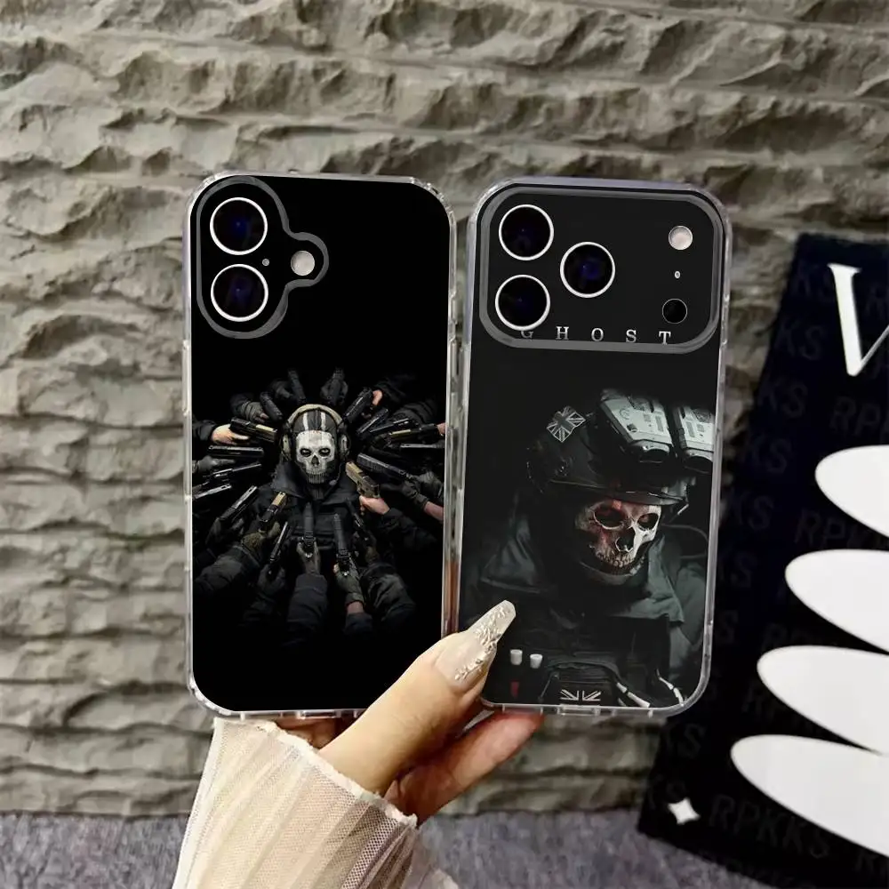 حافظة هاتف Game Call Of D-Duty 2 لهاتف iPhone 17,16,15,14,13,12,Pro,Max,Plus,E,SE4,Air,غطاء شفاف صغير