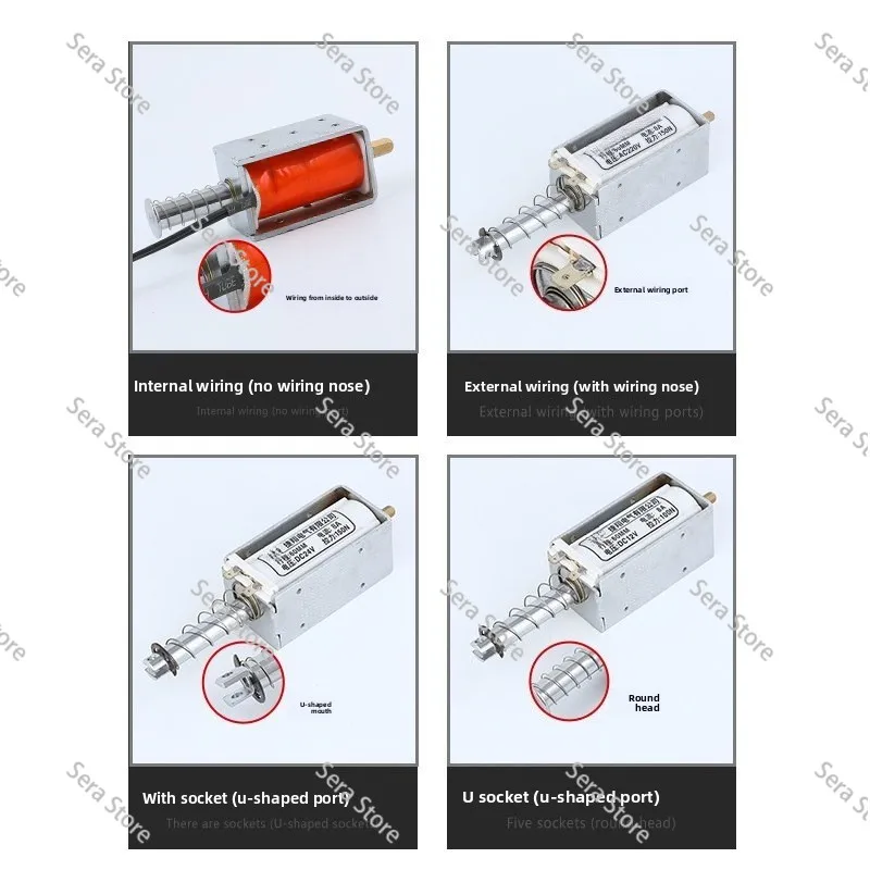 Long Stroke Push-pull Electromagnet AC and DC 12V24V220V Through The Push Rod Telescopic Power Switch Self-reset
