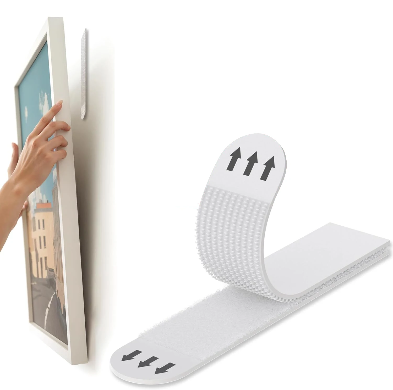 

Picture Hanging Strips 12 Pairs (24 Strips) Picture Tape Damage-Free Hanging Picture Hangers No Tools Wall Hanger for Home Decor