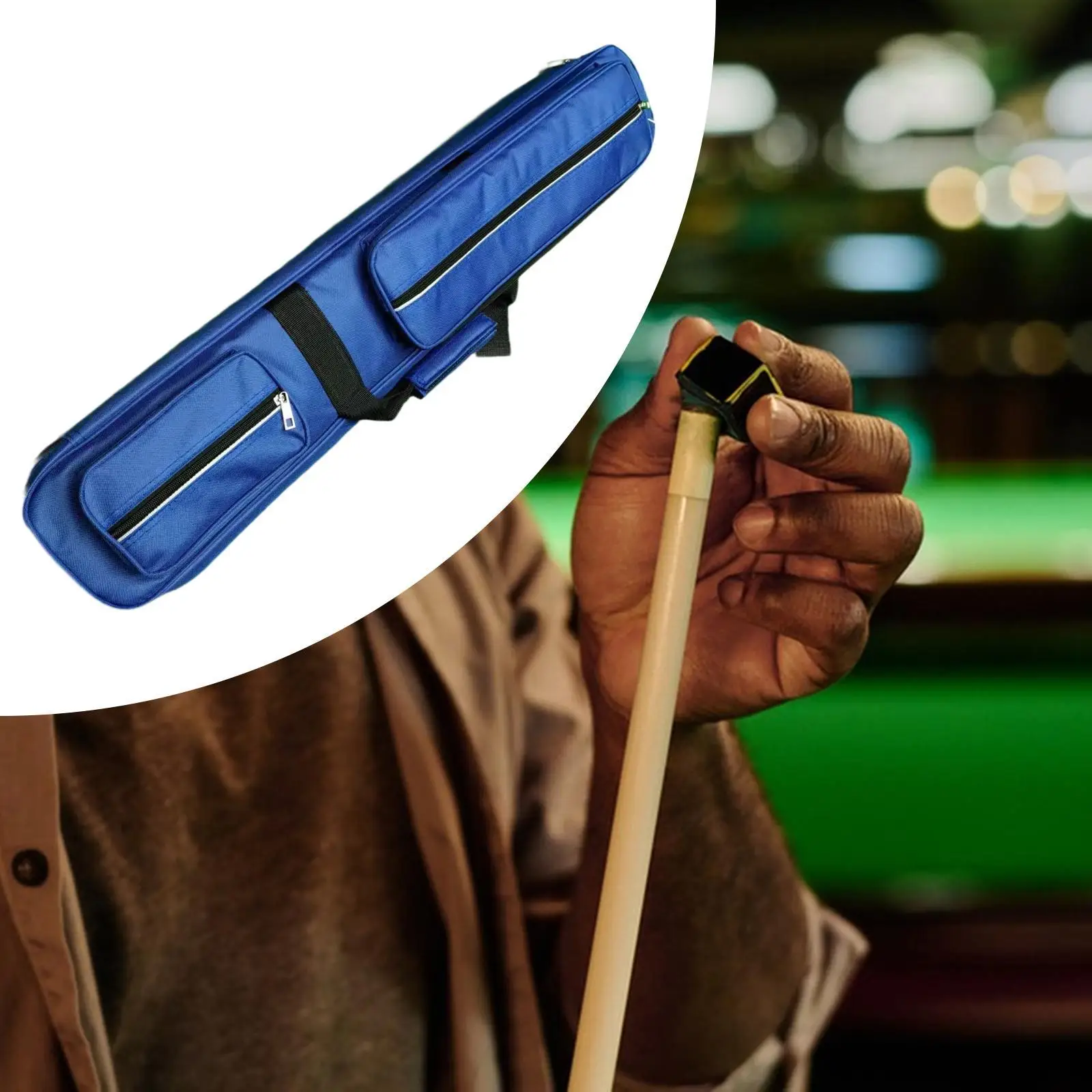 

Billiards Pool Case Pool Cue Bag Practical Organizer Oxford Cloth Billiards Supplies Portable Snooker Cue Storage Pouch