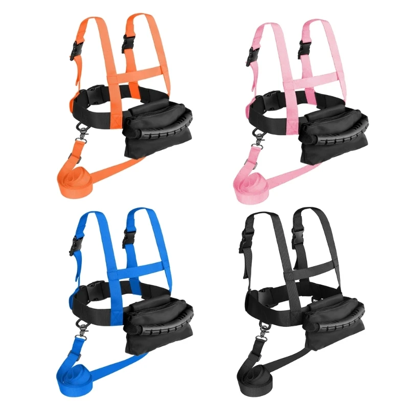 Kids Ski Harness Snowboard Training Harness Ski Traction Rope Skating Training Safety Strap with Handle Removable Leash