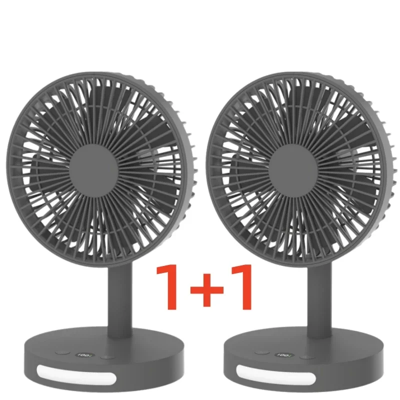 1/2PC 3600mAh USB Desktop Fan Portable Fan Desktop Office USB Quiet Cooling Fans Five Speed Adjustment Camping Fan  Electric Fan