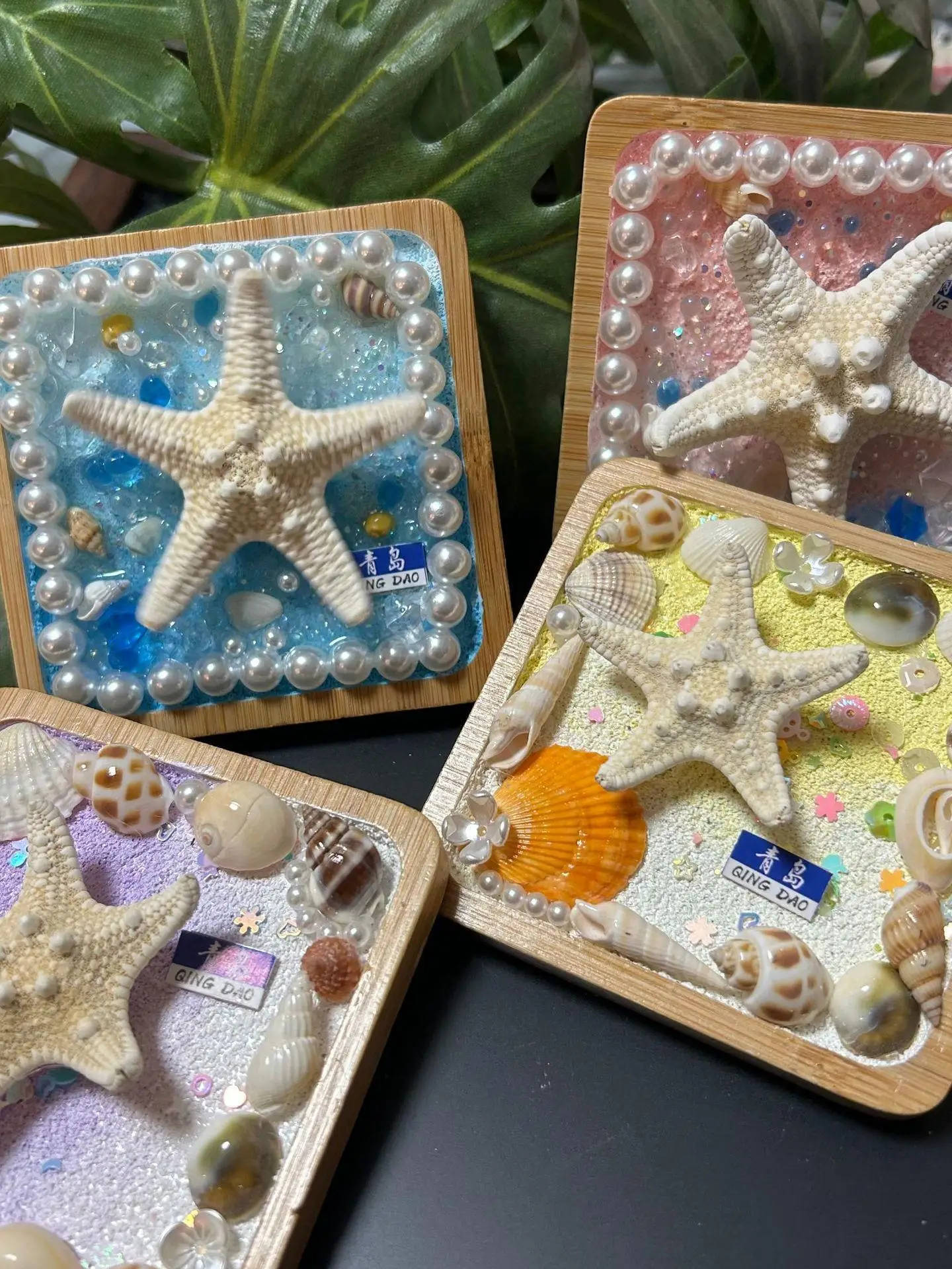 ima-de-geladeira-artesanal-de-estrela-do-mar-natural-com-design-artistico-e-textura-criativa-tema-vida-marinha