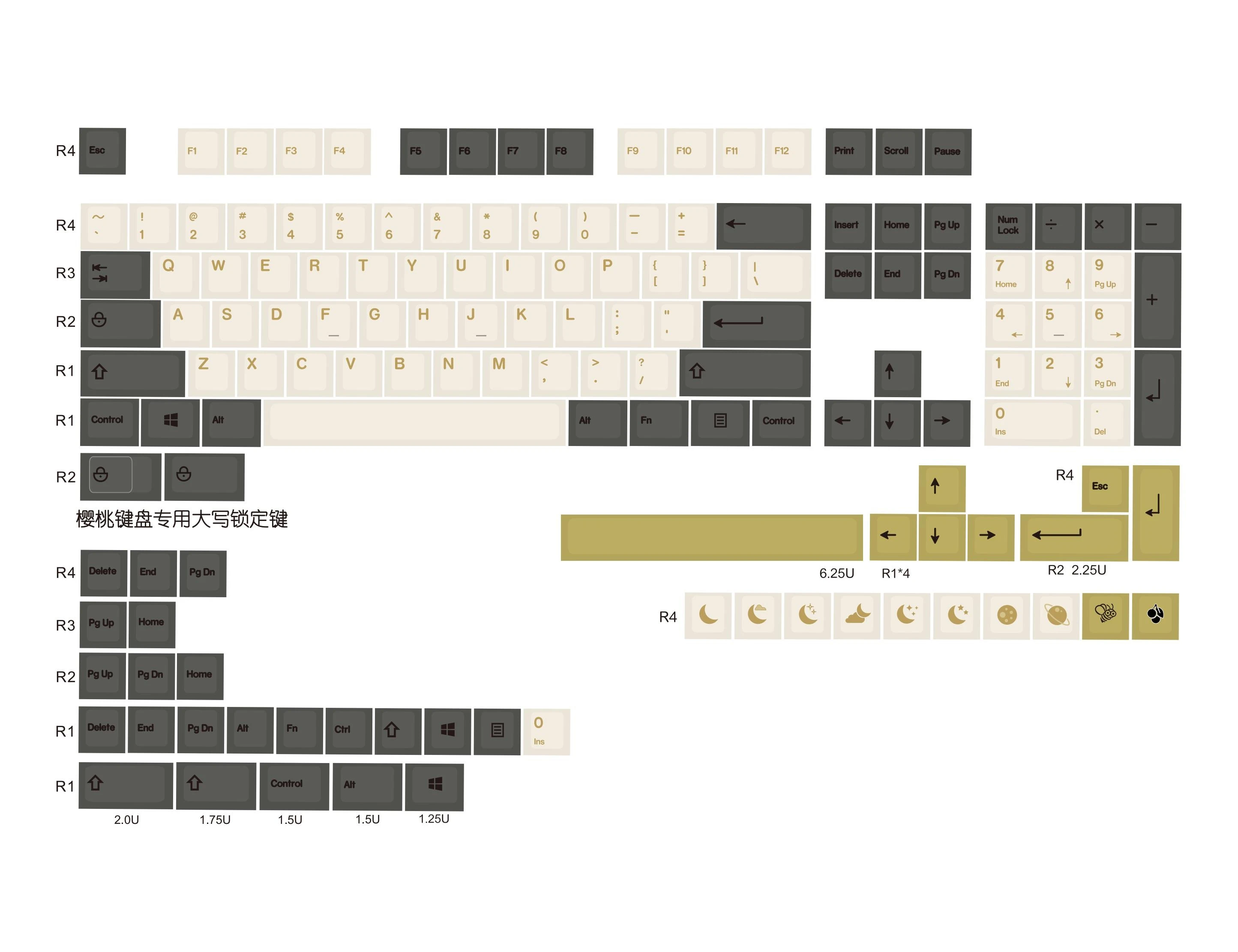 Imagem -03 - Gmky-inglês Coreano Japonês Keycaps Cherry Profile Keycap Tintura-sublimação Grosso Pbt Keycaps para mx Switch Teclado Mecânico