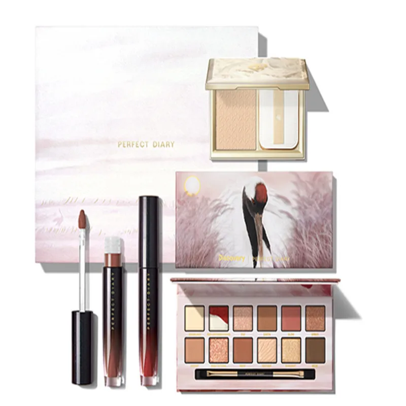 

CY PERFECT DIARY Red-Crowned Crane Gift Box Makeup Set Cosmetics Complete Set for Beginners Authentic