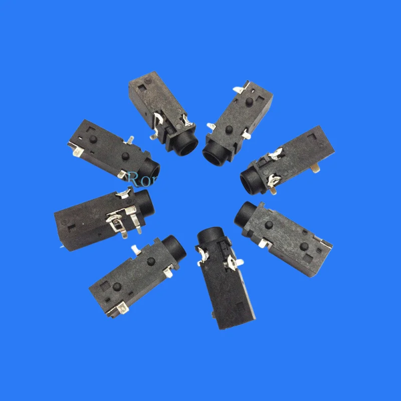 100pcs/ 3.5MM earphone socket PJ-328 patch 4/5/6 pin dual channel audio base interface high temperature resistance