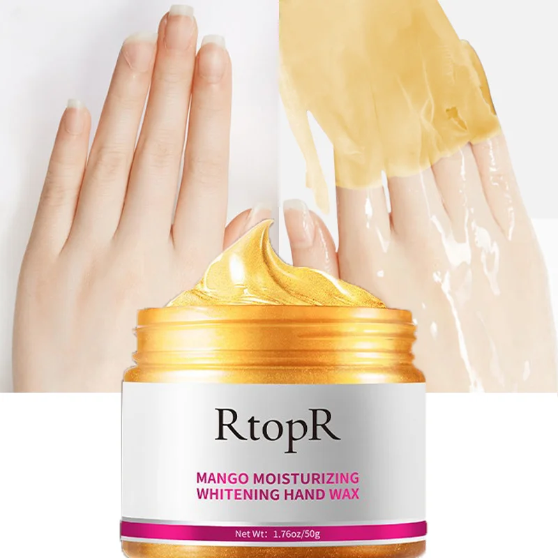 

RtopR Mango Whitening Hands Mask Hand Wax Moisturizing Repair Exfoliating Calluses Filming Anti-Aging Finger Skin Cream 50g