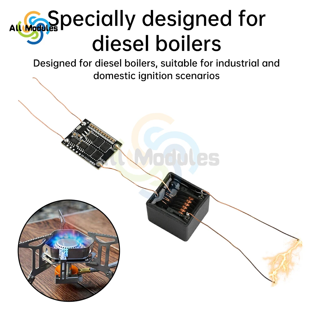 DC 4-12 В до AC 20 кВ Boost Spark Arc Модуль катушки зажигания Дуговый воспламенитель Высоковольтный модуль Плата драйвера Трансформаторная зажигалка