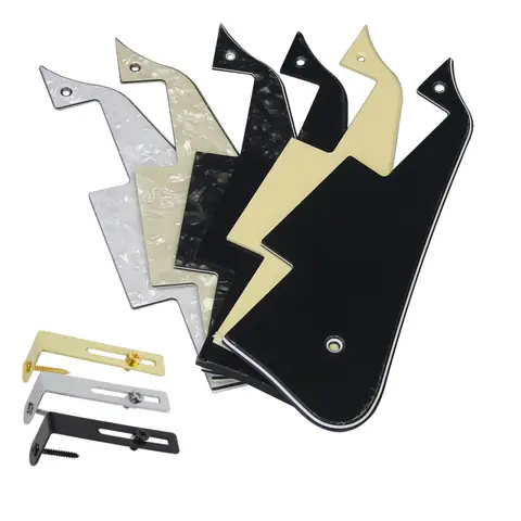 FLEOR 1 Set of LP Pickguard Guitar Pick Guard Scratch Plate with Metal Bracket for LP Style Guitar Parts,Optional Color