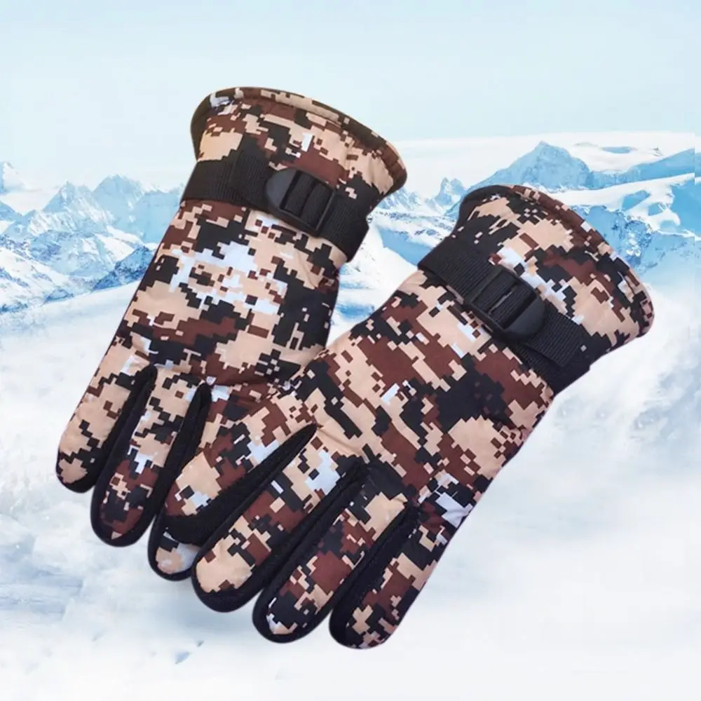 Kids Gloves Winter Fleece Warm Camouflage Gloves Children Fashion Boys And Girls Thick Ski Outdoor Mittens 7-13 Years Old