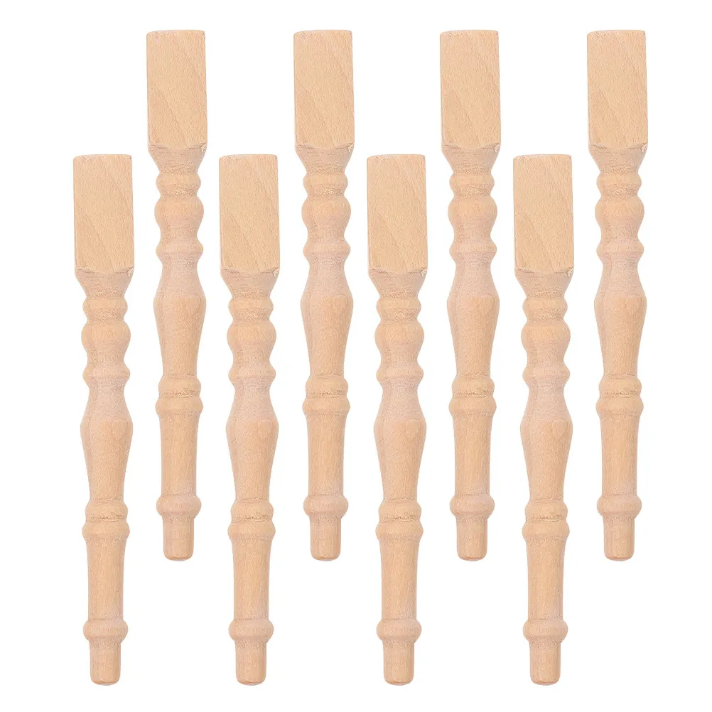 

8Pcs Miniature Wooden Table Legs for Dollhouse Furniture 112 Scale Mini Furniture Accessories Fairy Garden Table Legs