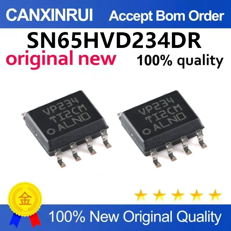 （5pcs-10pcs）New original SMT SN65HVD234DR SOIC-8 sleep mode 3.3V CAN transceiver chip