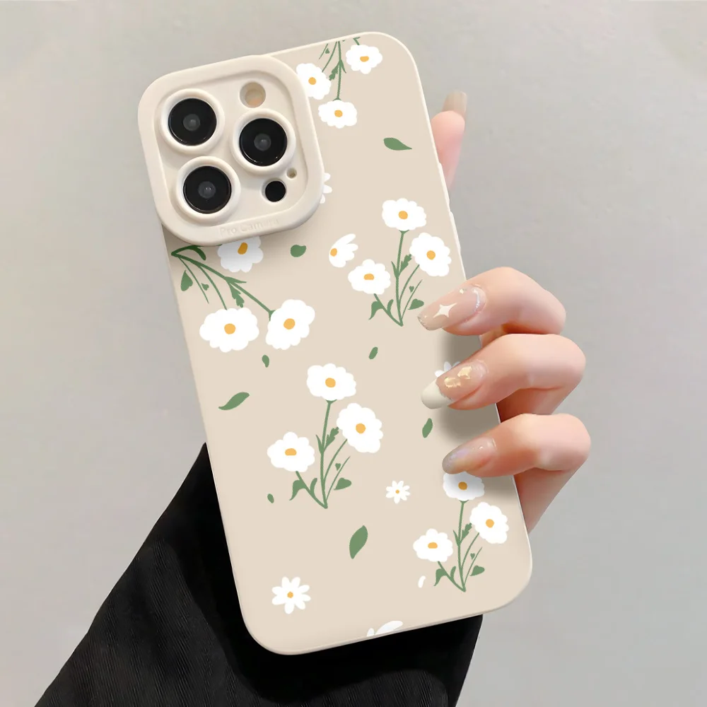 Daisy Korean INS TPU Lanyard Phone Case For iPhone 17 16 15 14 13 12 11 Pro Max X XS XR 16E 17E 7 8 16 Plus Wrist Strap Cover view 4