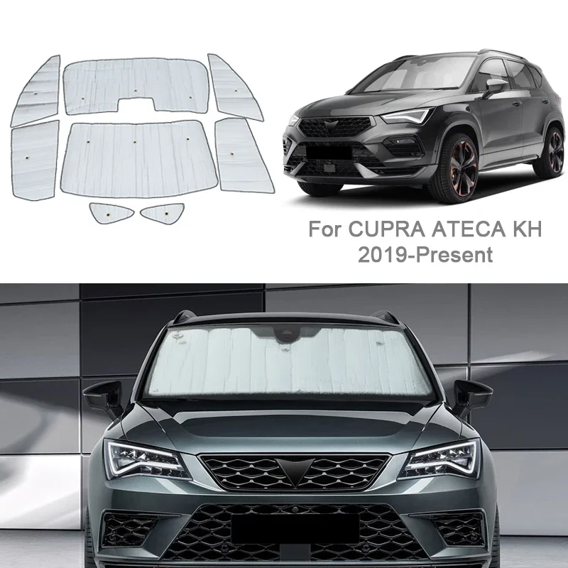 

Car Sunshades UV Protection Cover Side Window Curtain Sun Shade Visor Mat Windshield Accessories For CUPRA ATECA KH 2019-Present