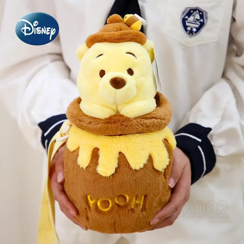 

Disney Pooh Bear New Plush Crossbody Bag Luxury Brand Original Mini Women's Bag 3D Cartoon Girl One Shoulder Crossbody Bag