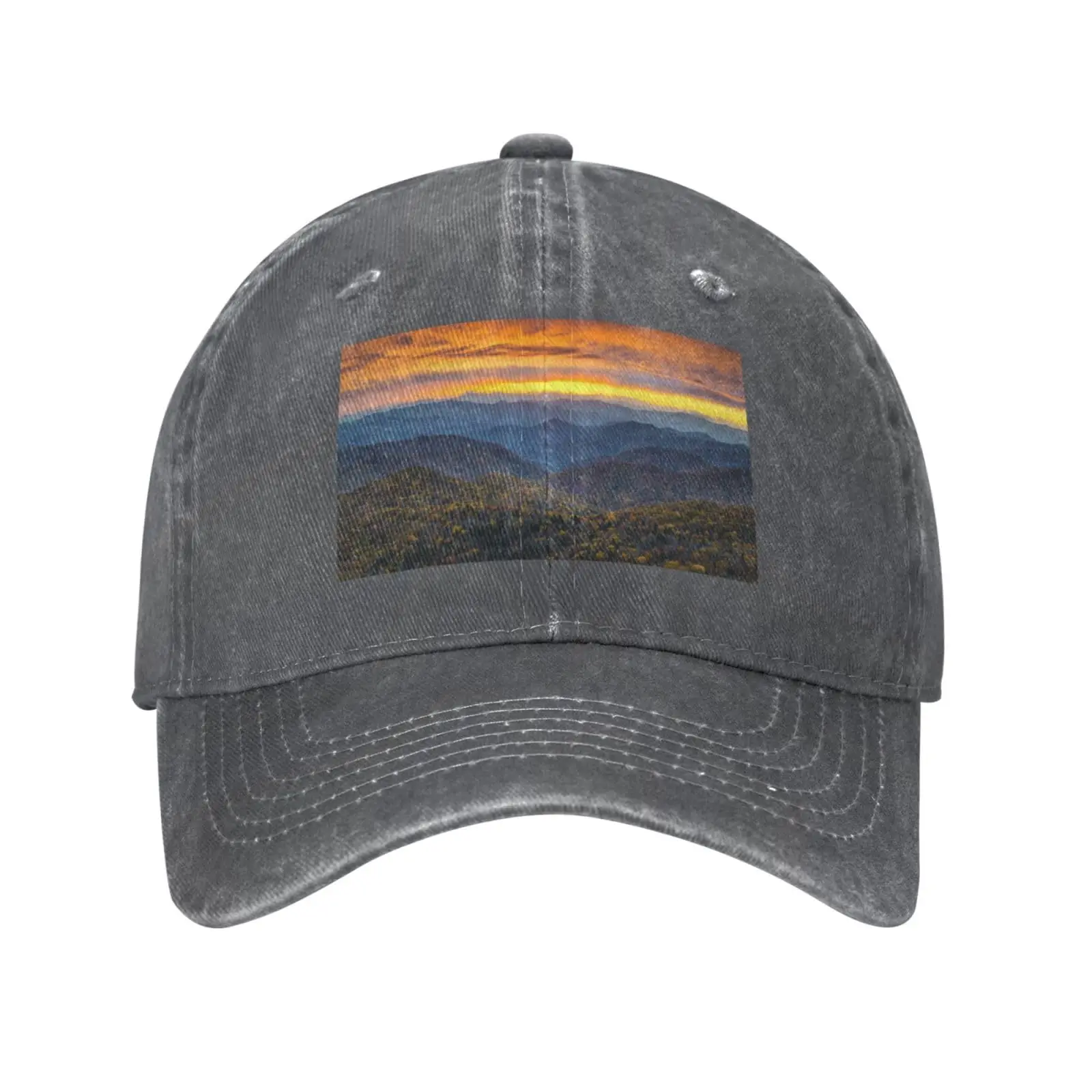 Blue Ridge Parkway Mountains Print Outdoor Baseball Cap Outdoor Sports Hat Unisex Fashion Dad Hat For Father's Day Easter